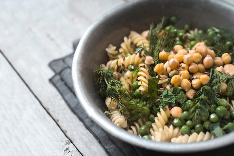 Chick-chicken pasta salad